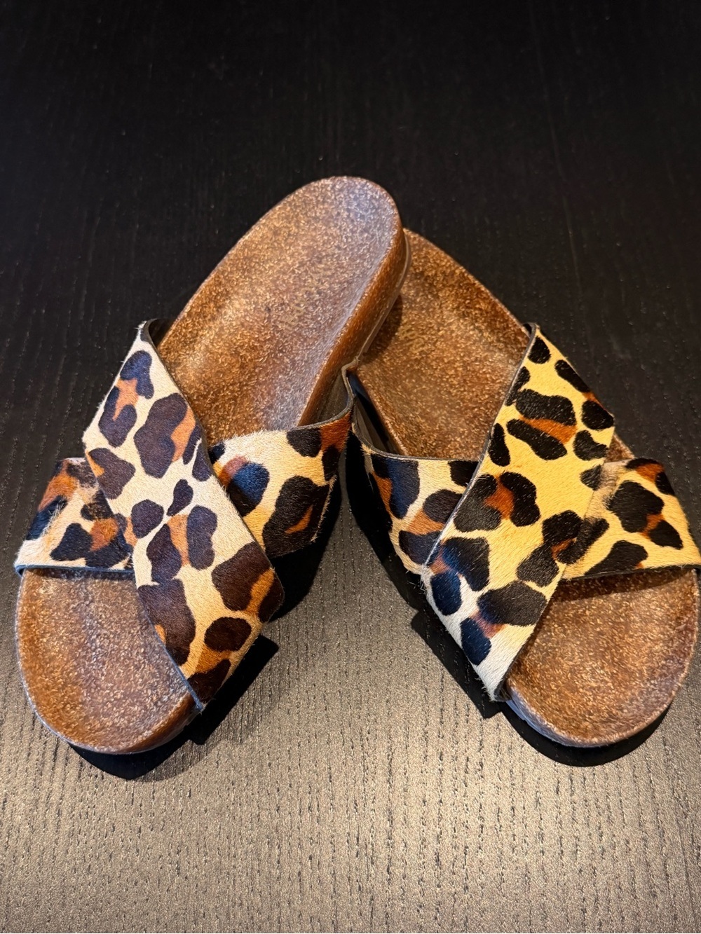 Women’s Anacapri Leopard Print Crossband Slides - Brown